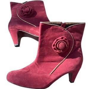 VTG 80’s Boots Booties Faux Suede